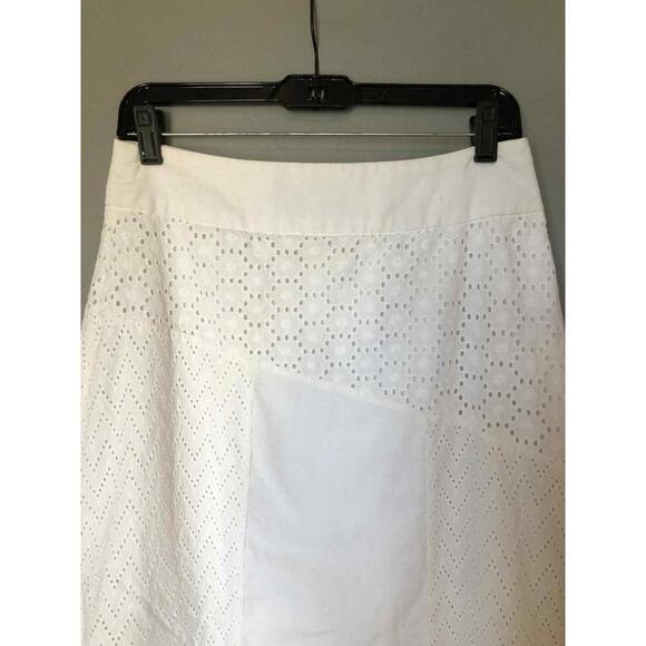 Tribal Eyelet Lace White Skirt sz 2 Flowy Flared - Picture 5 of 7